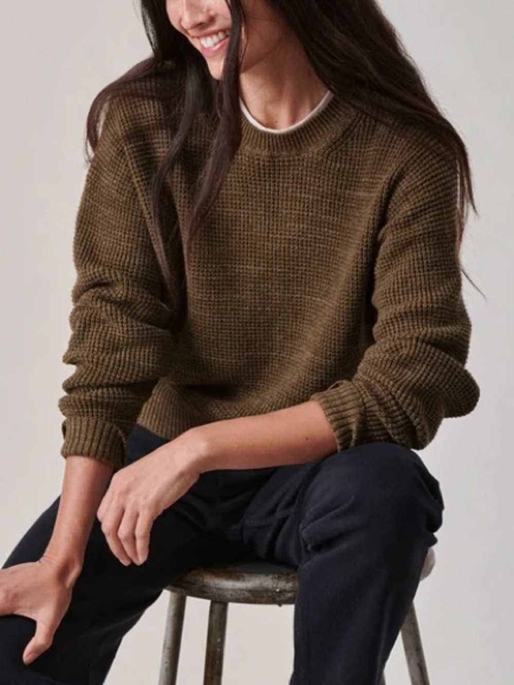 Buck Mason Seafarer Crewneck Sweater in Marled Bronze 🤎